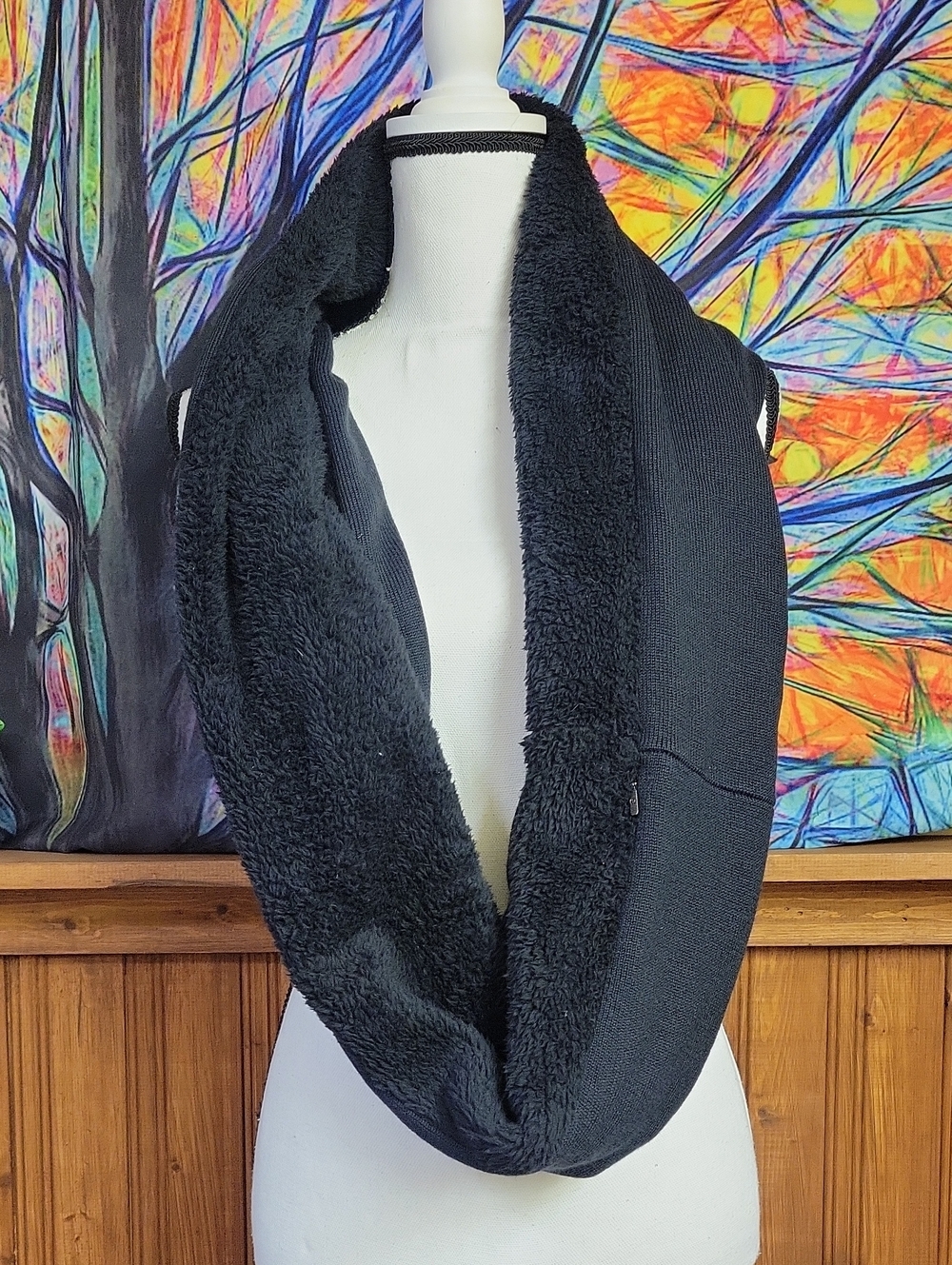 Lululemon Sracf Black Cozy Sherpa Infinity Scarf Jacket - Women